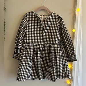 Cat & Jack Black and White Gingham Kids Dress 4t